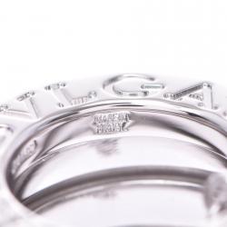 Pre Owned Bvlgari B.Zero1 3-Band 18K White Gold Band Pendant Necklace