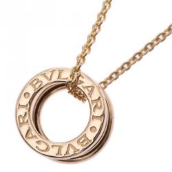 Pre Owned Bvlgari B.Zero1 3-Band 18K Yellow Gold Band Pendant Necklace