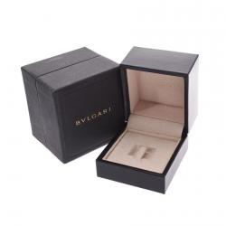 Pre Owned Bvlgari B.Zero1 2-Band White Ceramic 18k Rose Gold Band Ring Size 57