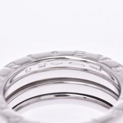 Bvlgari B.Zero1 3-Band 18k White Gold Band Ring Size 52