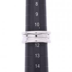 Bvlgari B.Zero1 3-Band 18k White Gold Band Ring Size 52