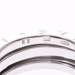 Bvlgari B.Zero1 3-Band 18k White Gold Band Ring Size 53