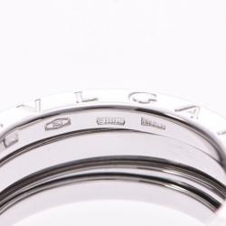 Bvlgari B.Zero1 3-Band 18k White Gold Band Ring Size 53