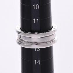 Bvlgari B.Zero1 3-Band 18k White Gold Band Ring Size 53