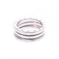 Bvlgari B.Zero1 3-Band 18k White Gold Band Ring Size 58