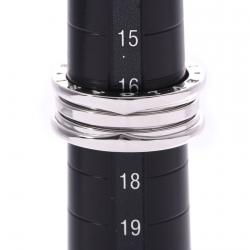 Bvlgari B.Zero1 3-Band 18k White Gold Band Ring Size 58