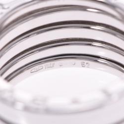 Pre Owned Bvlgari B.Zero1 4-Band 18k White Gold Band Ring Size 52