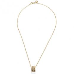 Pre Owned Bvlgari B.Zero1 18 K Yellow Gold Diamond Pendant Necklace