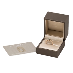 Bvlgari Divas' Dream Diamond Malachite 18K Rose Gold Ring Size 53