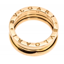 Bvlgari B.Zero1 3-Band 18K Rose Gold Ring Size 56