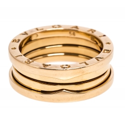 Bvlgari B.Zero1 3-Band 18K Rose Gold Ring Size 56