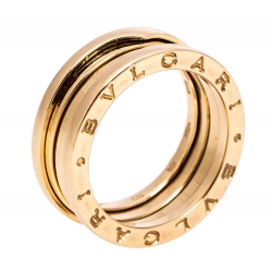 Bvlgari B.Zero1 3-Band 18K Rose Gold Ring Size 56