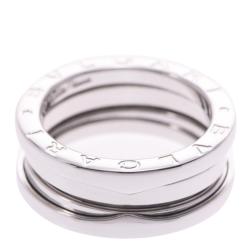 Bvlgari B-Zero1 3 Band 18K White Gold Band Ring Size 51
