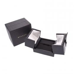 Pre Owned Bvlgari 18K Yellow Gold And Diamonds Band Ring Size 50