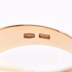 Pre Owned Bvlgari 18K Yellow Gold And Diamonds Band Ring Size 50