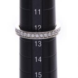 Pre Owned Bvlgari Marry Me Eternity Platinum Diamonds Pave Band Ring Size 53