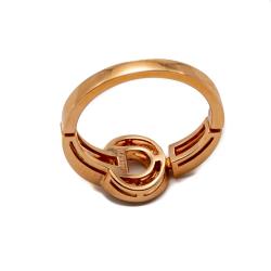 Pre Owned Bvlgari Rose Gold Bvlgari Bvlgari Pave Diamond Ring Size 56