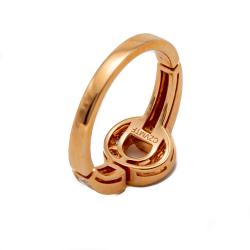 Pre Owned Bvlgari Rose Gold Bvlgari Bvlgari Pave Diamond Ring Size 56