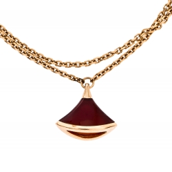 Pre Owned Bvlgari Divas' Dream Carnelian 18k Rose Gold Bracelet SM