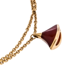 Pre Owned Bvlgari Divas' Dream Carnelian 18k Rose Gold Bracelet SM