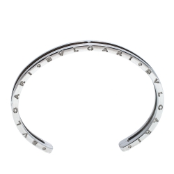 Bvlgari B.Zero1 Stainless Steel & 18k Rose Gold Open Cuff Bracelet S