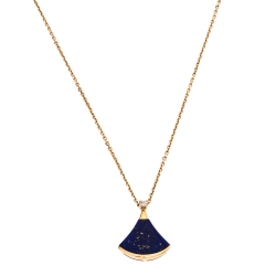 Bvlgari Divas' Dream Diamond Lapis Lazuli 18K Rose Gold Pendant Necklace