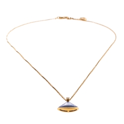 Bvlgari Divas' Dream Diamond Lapis Lazuli 18K Rose Gold Pendant Necklace