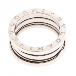 Bvlgari B.Zero1 18K White Gold 3-Band Ring Size 53