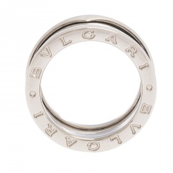 Bvlgari B.Zero1 18K White Gold 3-Band Ring Size 53