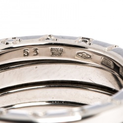 Bvlgari B.Zero1 18K White Gold 3-Band Ring Size 53