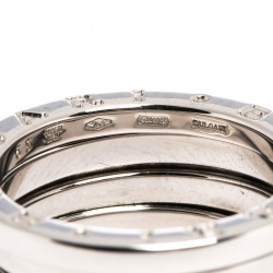 Bvlgari B.Zero1 18K White Gold 3-Band Ring Size 53