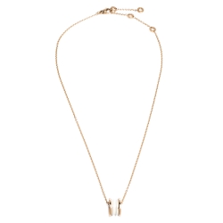 Pre Owned Bvlgari B.Zero1 White Ceramic 18K Rose Gold Pendant Necklace