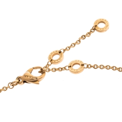 Pre Owned Bvlgari B.Zero1 White Ceramic 18K Rose Gold Pendant Necklace