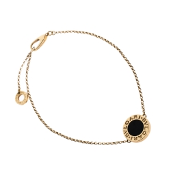 Pre Owned Bvlgari Onyx 18K Yellow Gold Bracelet ML