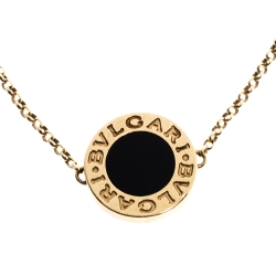 Pre Owned Bvlgari Onyx 18K Yellow Gold Bracelet ML