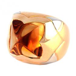 Bvlgari Vintage Pyramid Citrine 18k Yellow Gold Ring Size 52