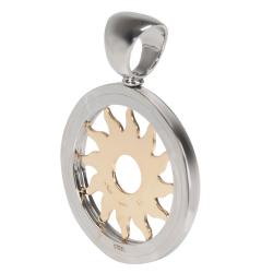 Bvlgari Tondo 18K Yellow Gold And Stainless Steel Pendant