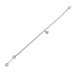 Pre Owned Bvlgari Divas' Dream Pave Diamond 18K White Gold Charm Bracelet SM