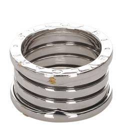 Bvlgari B.zero1 4 Band 18K White Gold Ring Size 51