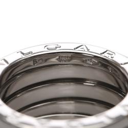 Bvlgari B.zero1 4 Band 18K White Gold Ring Size 51