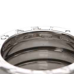 Bvlgari B.zero1 4 Band 18K White Gold Ring Size 51