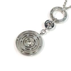 Pre Owned Bvlgari Astrale Cerchi 18K White Gold Diamond Necklace