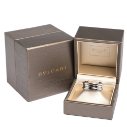 Pre Owned Bvlgari B.Zero1 18K White Gold 3-Band Ring Size 65