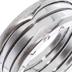 Pre Owned Bvlgari B.Zero1 18K White Gold 3-Band Ring Size 65