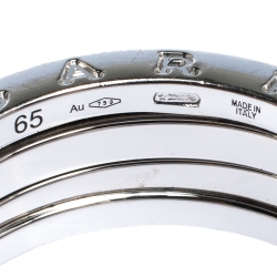 Pre Owned Bvlgari B.Zero1 18K White Gold 3-Band Ring Size 65
