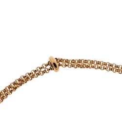 Pre Owned Bvlgari Gelati Diamond Malachite 18K Rose Gold Soft Bracelet ML