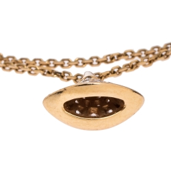 Pre Owned Bvlgari Divas' Dream Pavè Diamond 18K Rose Gold Charm Bracelet