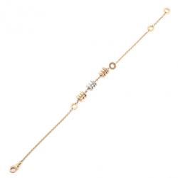 Pre Owned Bvlgari B.ZERO1 3-elements 18 K Yellow White and Pink Gold Soft Bracelet
