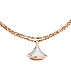 Pre Owned Bvlgari Divas' Dream Mother of Pearl 18K Rose Gold Bracelet ML