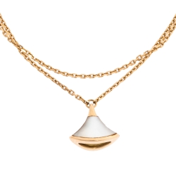 Bvlgari Divas' Dream Mother of Pearl 18K Rose Gold Chain Bracelet ML